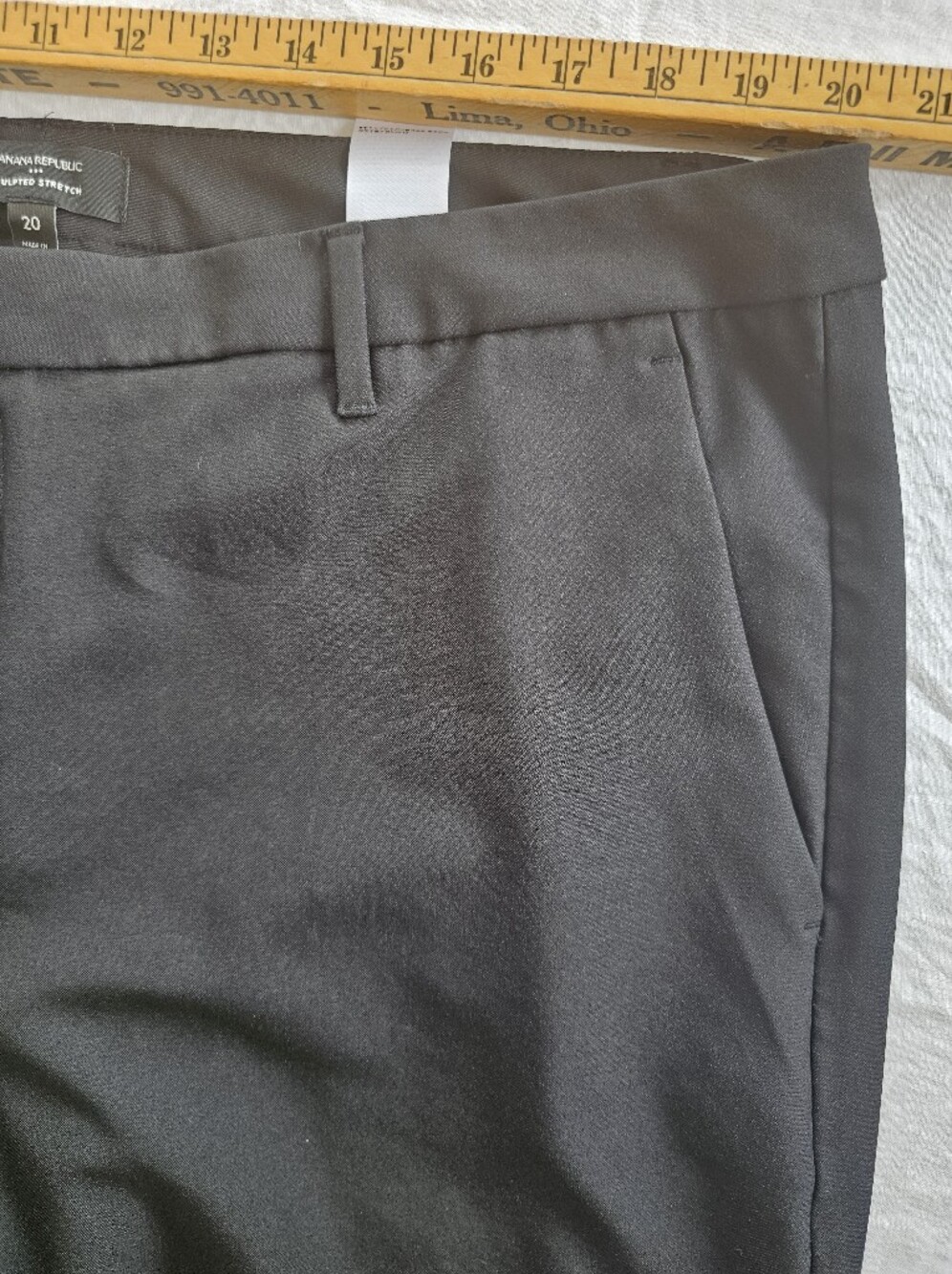Banana Republic Black Flat Front Pants Size 20 - Picture 4 of 9